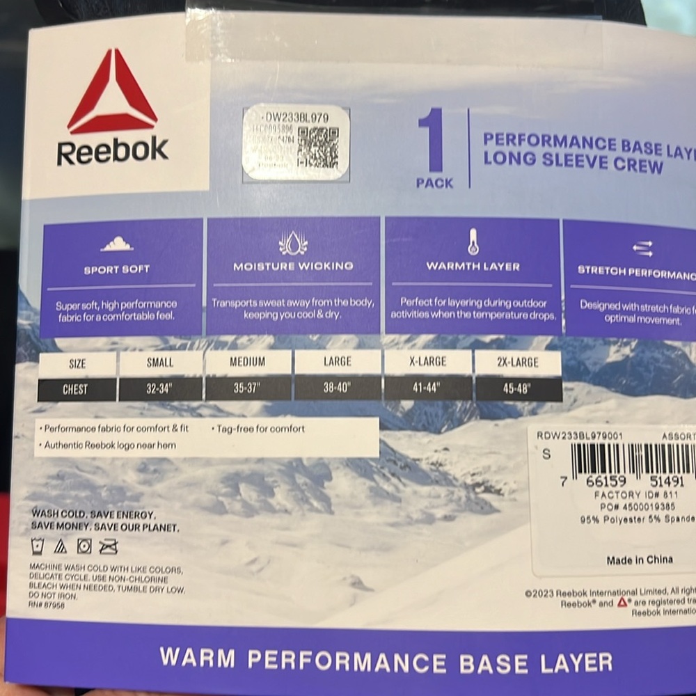 Reebok Women's Base Layer Long Sleeve Top - Picture 5 of 8